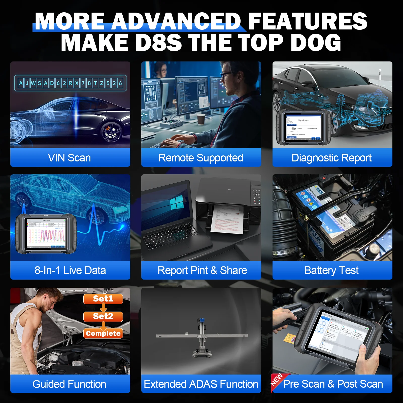 XTOOL D8S Полные Системные Диагностические Инструменты Обновление D7S Автомобильный