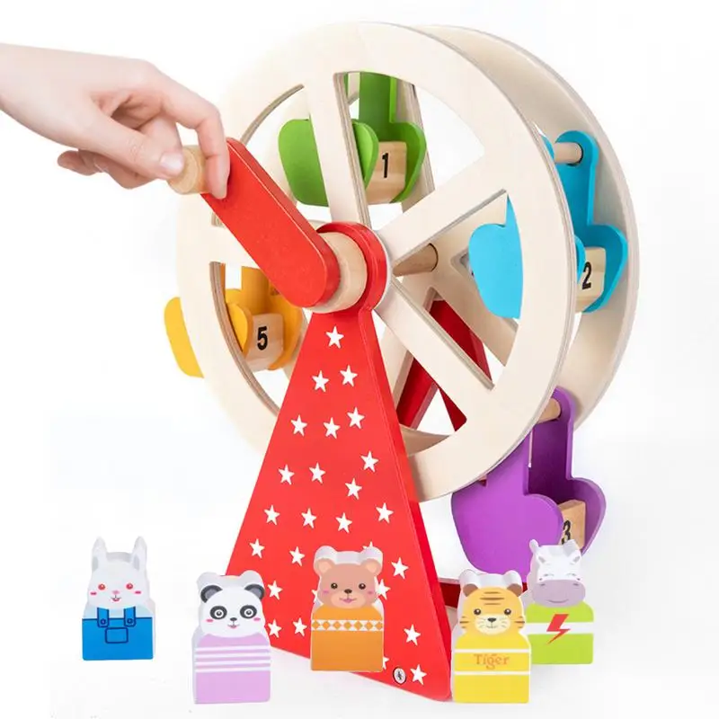 

Ferris Wheel Toy 3D Wooden Model Kits Building Crafts Toy Wooden Carnival Toy Hand-Cranked Ferris Wheel Building Crafts Toy Gift