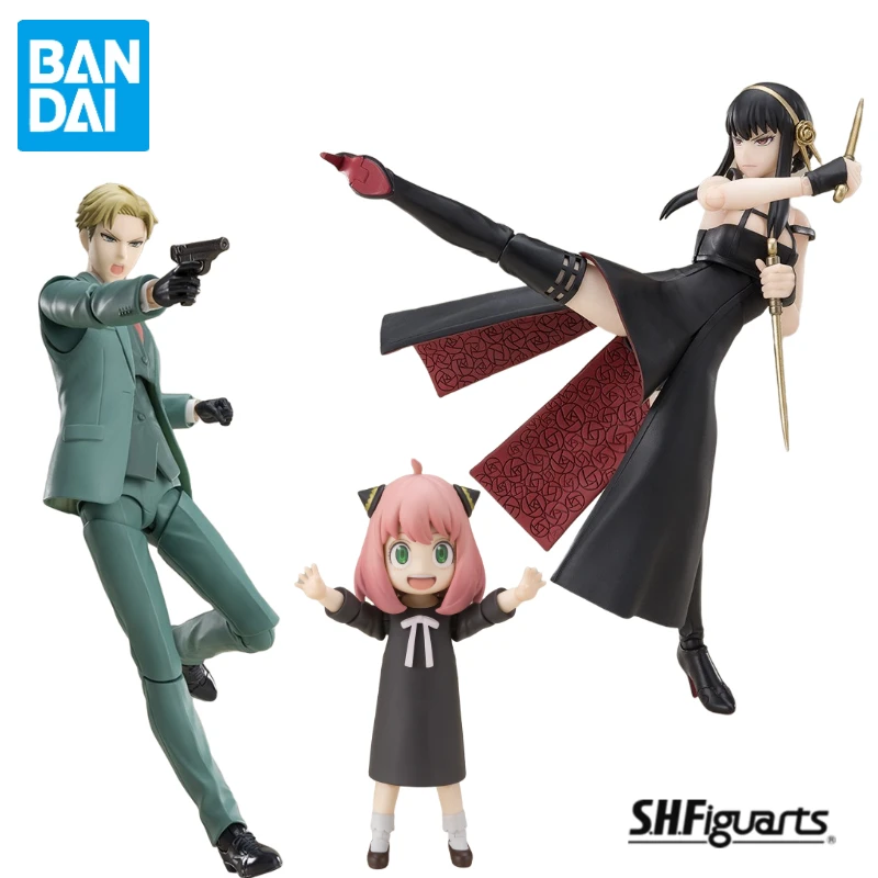 

In Stock Original BANDAI SHF SPY×FAMILY Anya Forger Yor Forger Loid Forger S.H.Figuarts 1/12 Action Figures Toy Gift Collection