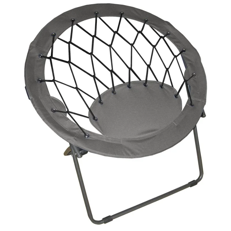 Impact Canopy Polyester Bungee Chair Portable Folding Chair Web, Grey