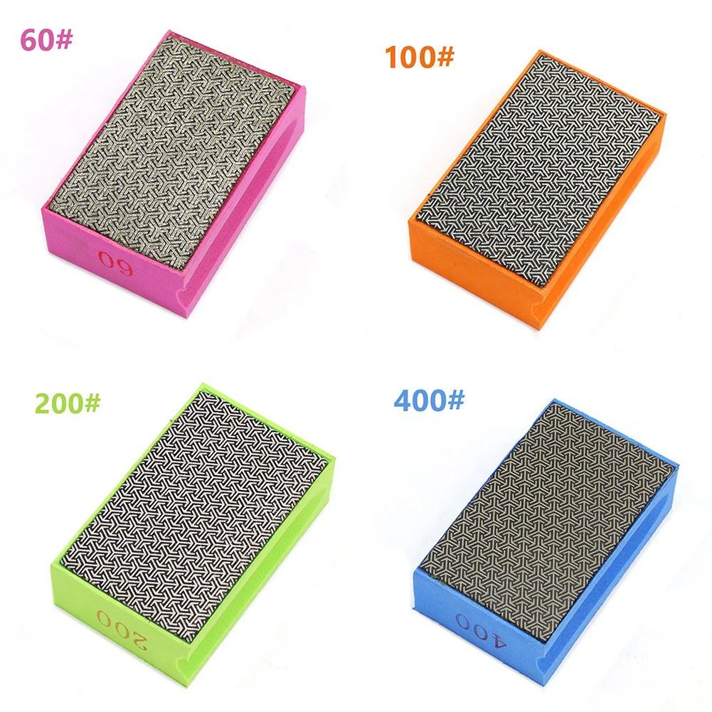 

1/4pcs Diamond Hand Polishing Pads 95x60mm Tile Glass Abrasive Grinding Block Pad Stone Marble Ceramic Abrasive Sanding Disc