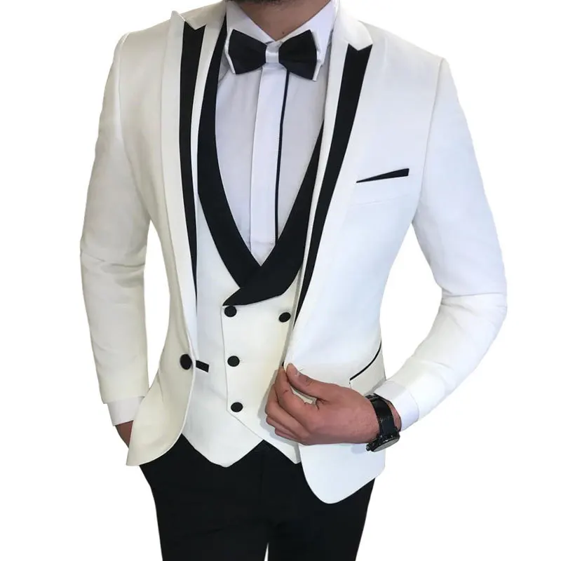 

2023 популярный мужской (костюм + жилет + брюки) Модный высококачественный костюм для жениха и лучшего Мужчины Мужской костюм банкетное платье Комплект из трех предметов