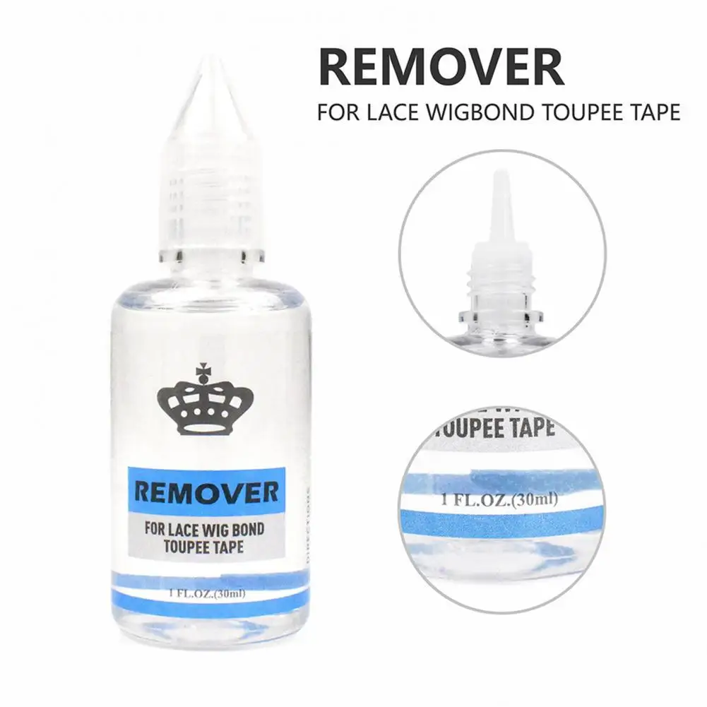 

30ml Toupee Remover Liquid Remove Easily Non-irritating Hair Replacement Lace Front Wig Adhesive Glue Remover for Head