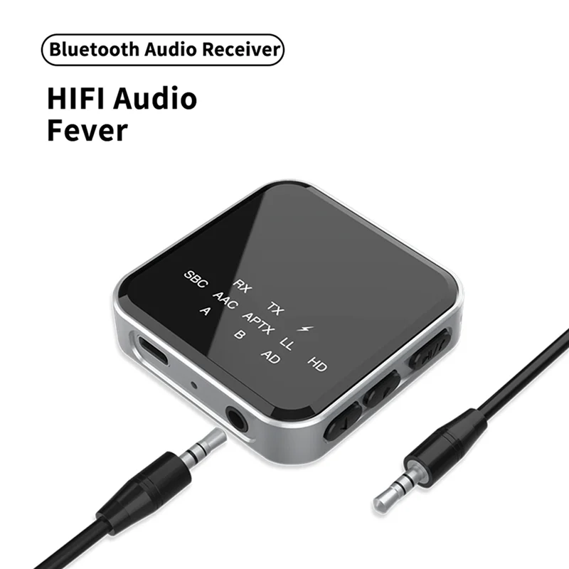 

2 in 1 HiFi Bluetooth 5.2 AptX HD Transmitter Receiver Wireless 3.5mm AUX Optical AptX Adapter for Car TV Stereo System