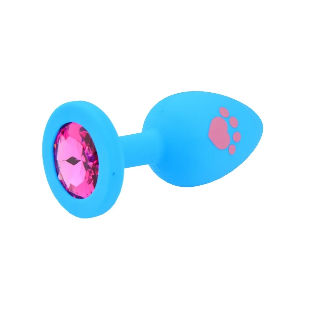 Силиконовая анальная пробка BlissStar голубая