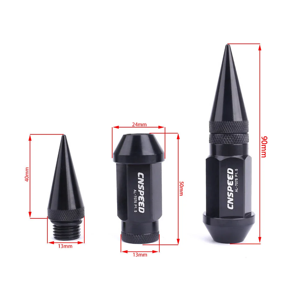 Фото Алюминиевые гайки LUG NUTS с шипами 7075-T6 Racing Ando Marque Прочные гайки ступицы колеса с расширенной длиной для автогонок №4