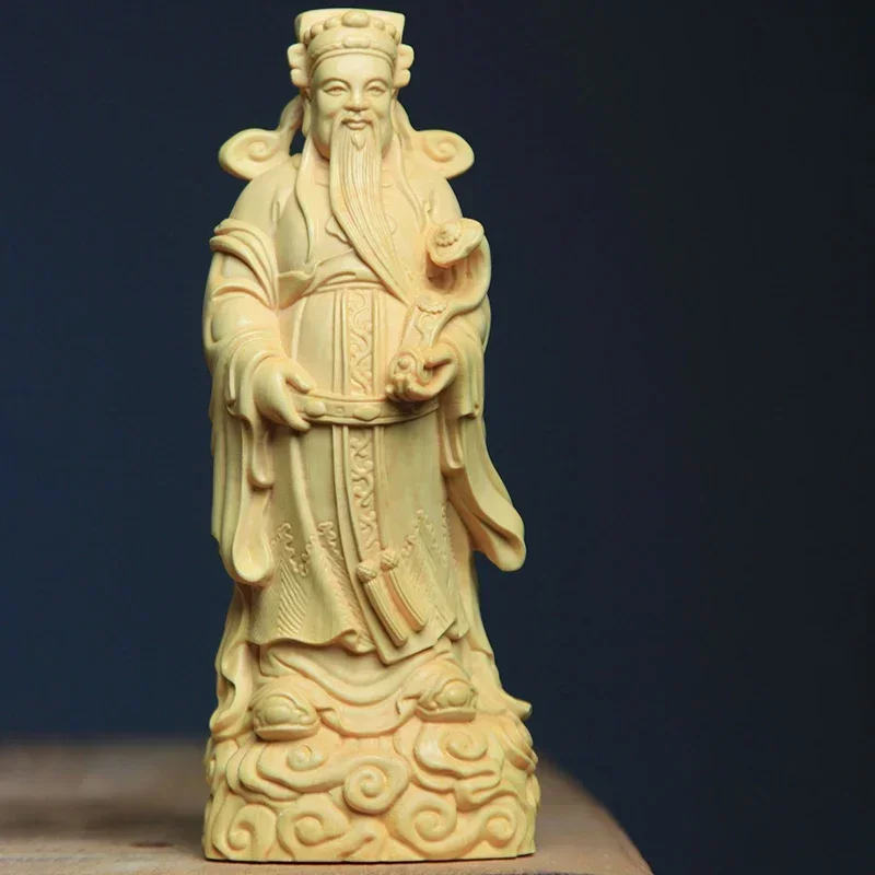 Статуэтка Fu Lu Shou из массива дерева статуэтка ручной работы Сан-фусин современное