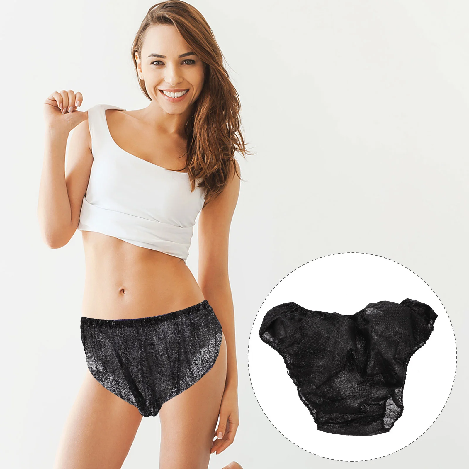 

10Pcs Disposable Briefs Briefs Non-Woven Fabric Underwear for Travel Spa