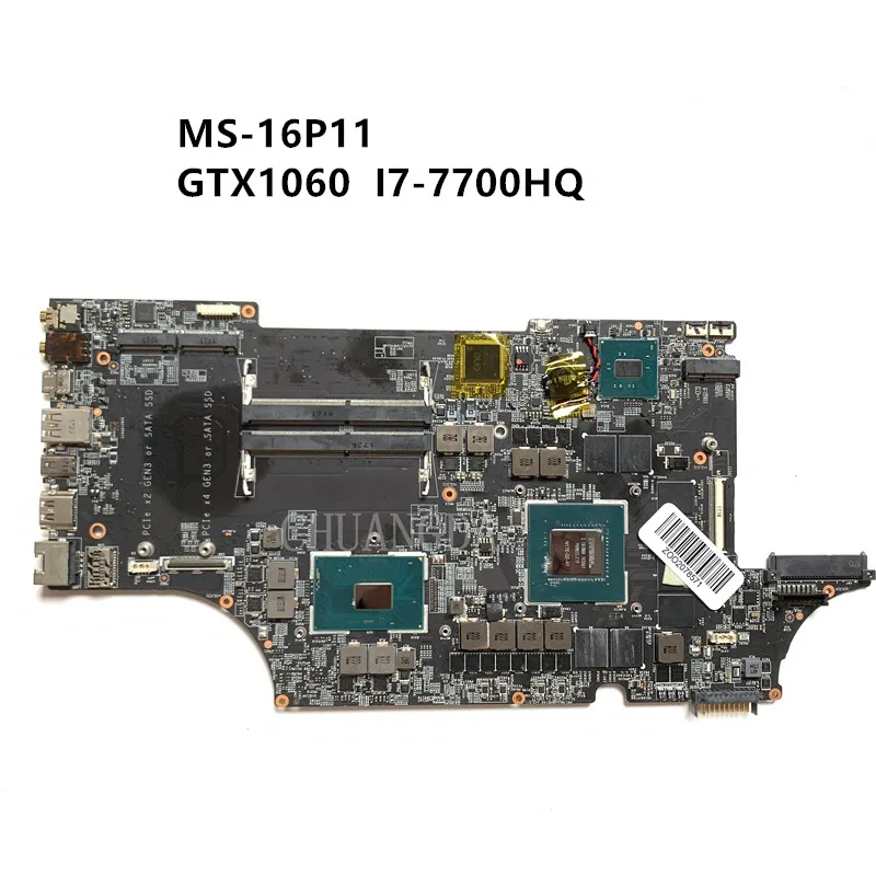 

Для материнской платы MSI MS-16P11 GTX1060 GPU с процессором SR32Q I7-7700HQ 100%