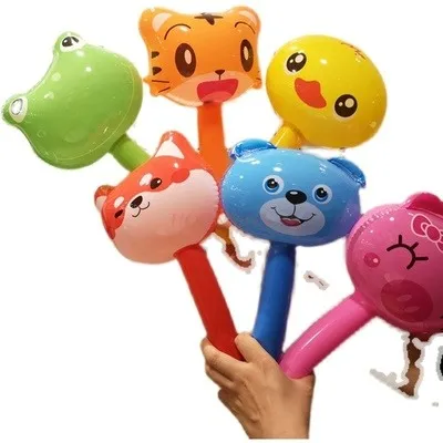 

Inflatable hammer cartoon children with bell frog balloon small gift small hammer inflatable toy