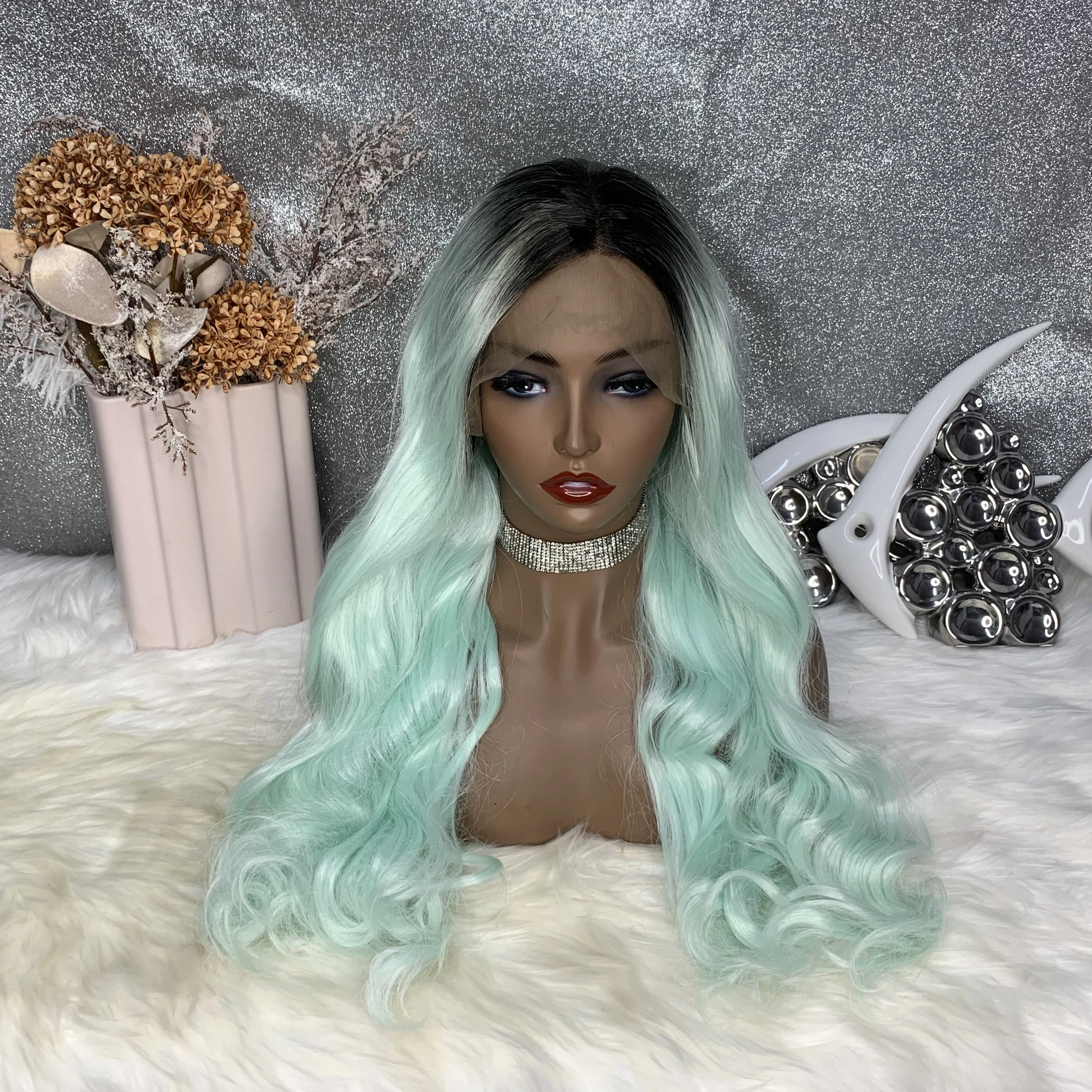 

Парик Омбре из синтетических волос, 13X 4 на сетке спереди, без клея, 30 дюймов, для косплея, для чернокожих женщин, с предварительным выщипыванием