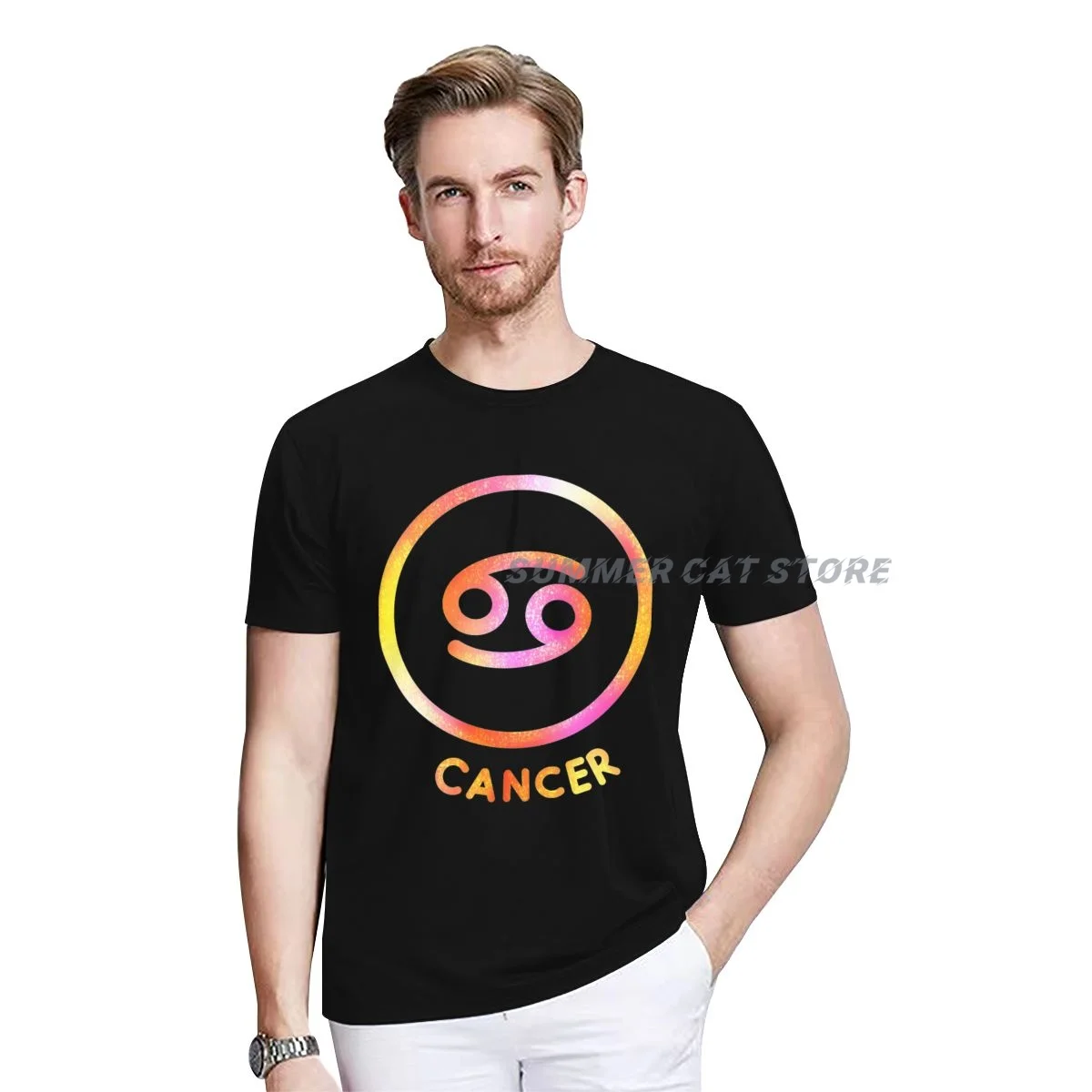 

Cancer Zodiac Sign Glitter T-Shirt