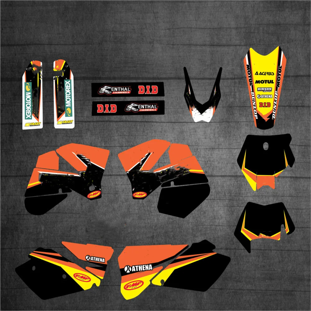 Полный комплект графических наклеек EXC 2007-2005 наборы Delcas для KTM XCW 2005 2006 2007 XC XCF XCFW MXC