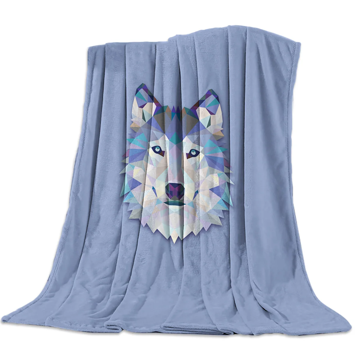 

Viking Wolf Totem Bedspread Blanket High Soft Flannel Blankets for Sofa Bed Car Portable Density Super