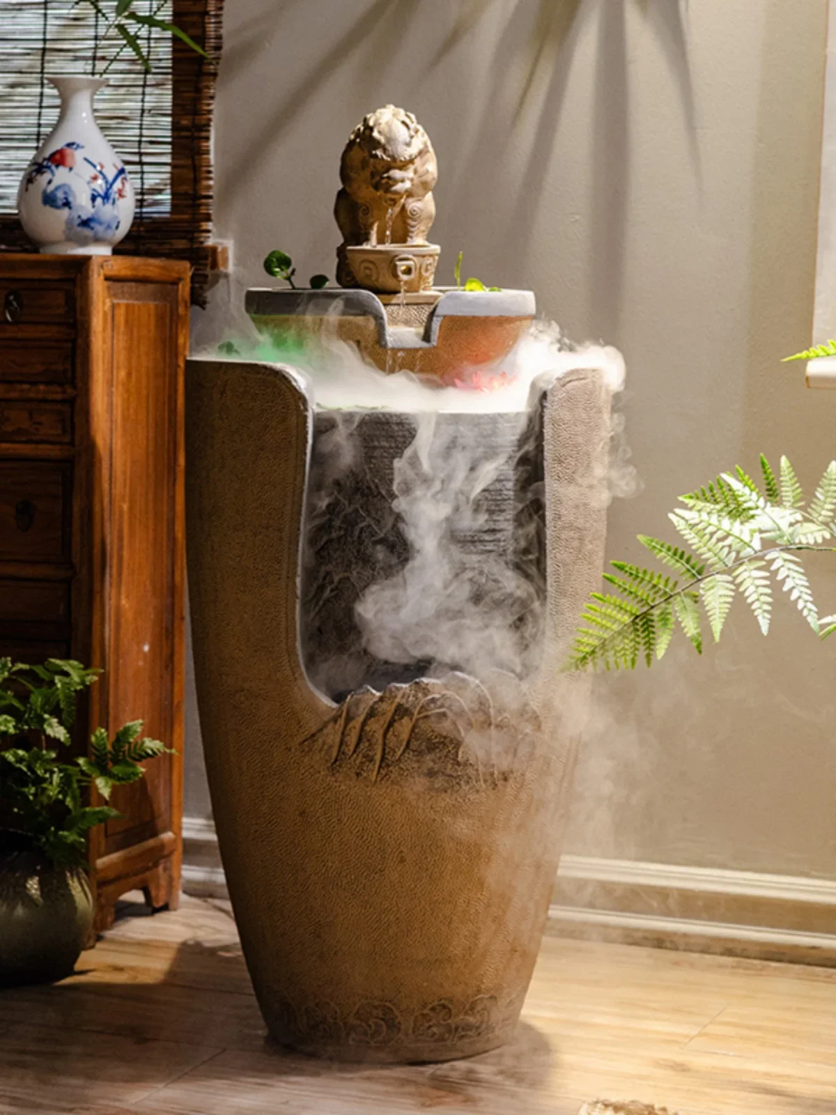 Новый декоративный проточный фонтан Juhan в китайском стиле для гостиной