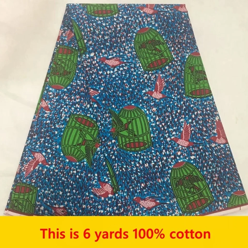 

2022 Real Wax Veritable Fabrics High Quality Ankara Fabric African Wax Print Cotton 100% Tissus Wax For Sewing Material 6yard