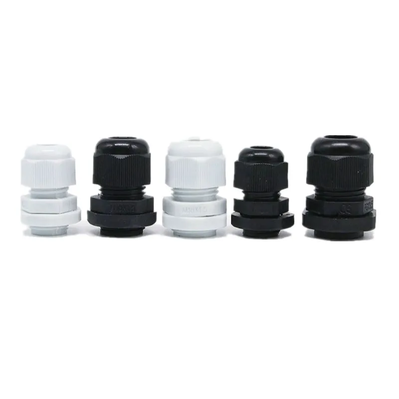 

Metric Thread Plastic Wire Waterproof Connector M12 - M30 Nylon Cable Glands 10PCS Black/White IP68 Fixed Seal Sleeve Joints