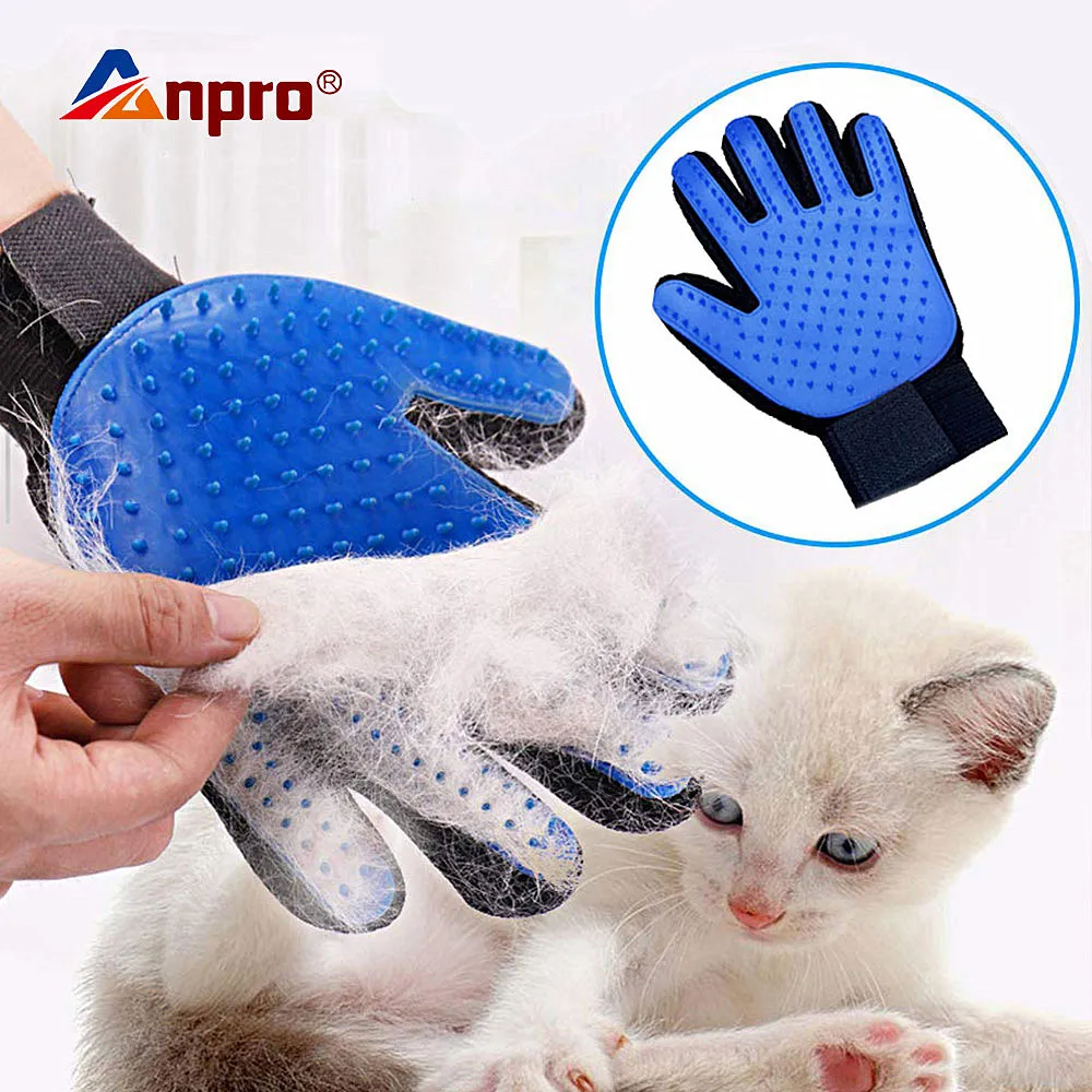 

Pet Glove Cat Grooming Glove Cat Hair Deshedding Brush Remover Brush Dog Comb For Cats Bath Clean Massage Hair Cats supplies