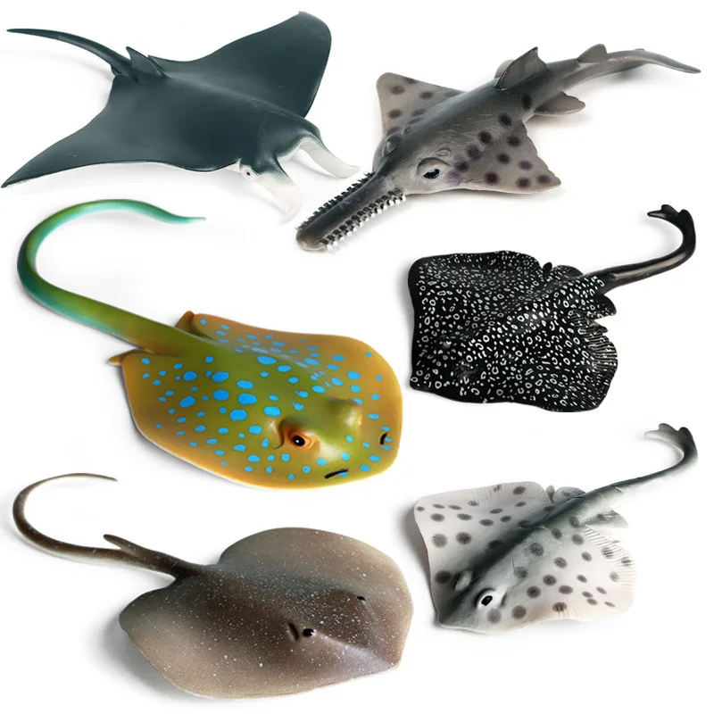 

Новая модель морских животных Manta Ray, модели пилой, фигурки из коллекции, миниатюрные познавательные обучающие игрушки для детей, подарок