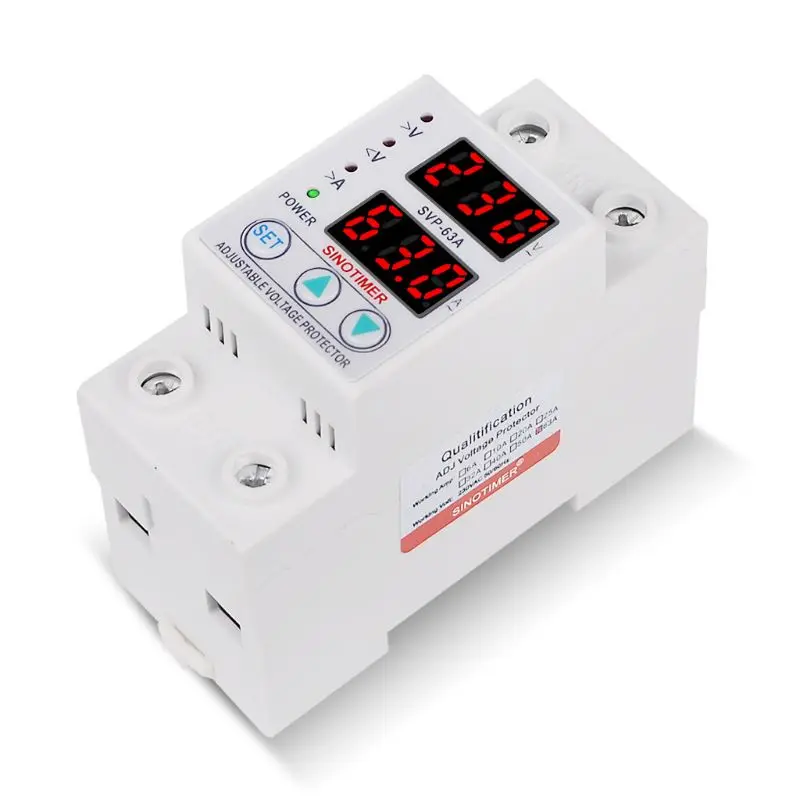 

63A 230V Over Under Voltage Protective Device Protector Current Limit Voltmeter