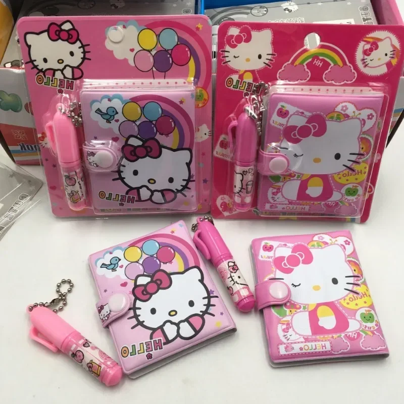 Sanrio розовый блокнот Hello Kitty с шариковой ручкой мультяшный аниме милый KT Cat