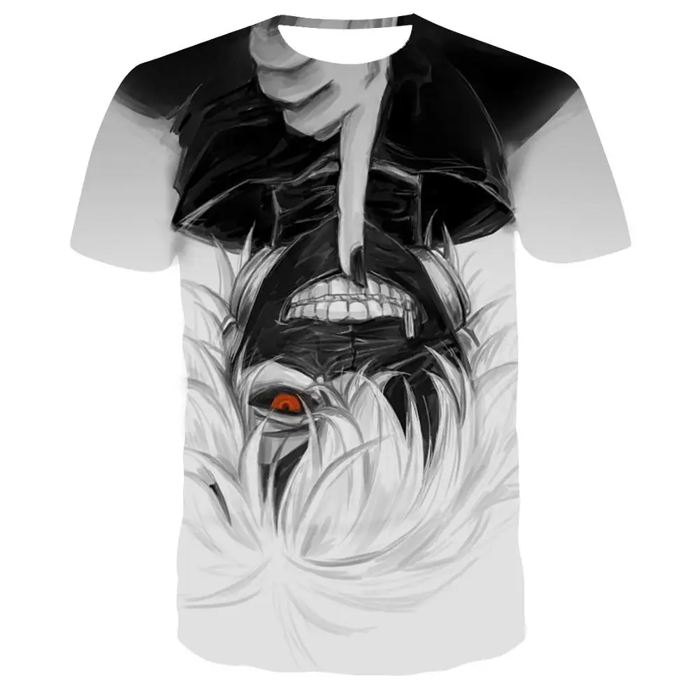 

Fashion Casual Ken Kaneki Shirt Print Japan Anime Clothes Cosplay Tshirt Printed T Shirt Tokyo Ghoul T Shirt Men Blood Tshirts