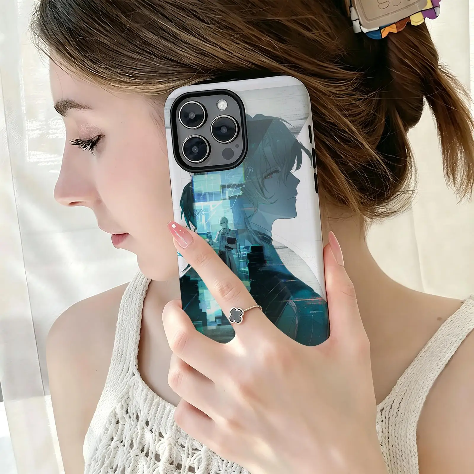 Фото Чехол для телефона iPhone 17, 16, 16e, 15, 14, 13, 12 Plus Pro Max, глянцевый, магнитный, с пленкой, Wuthering Waves LUUK HERSSEN №3