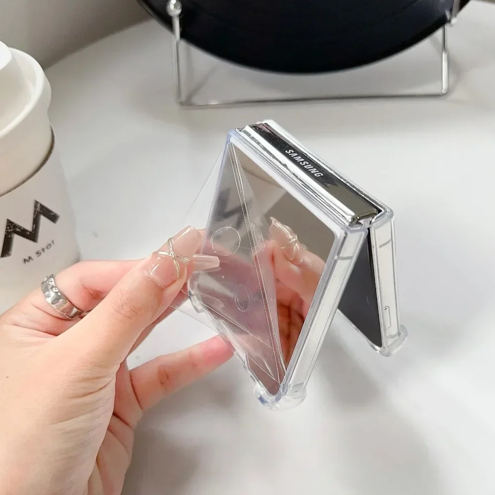 Модный зеркальный чехол для макияжа Samsung Galaxy Z Flip 6 5 4 3 flip6 ультратонкий