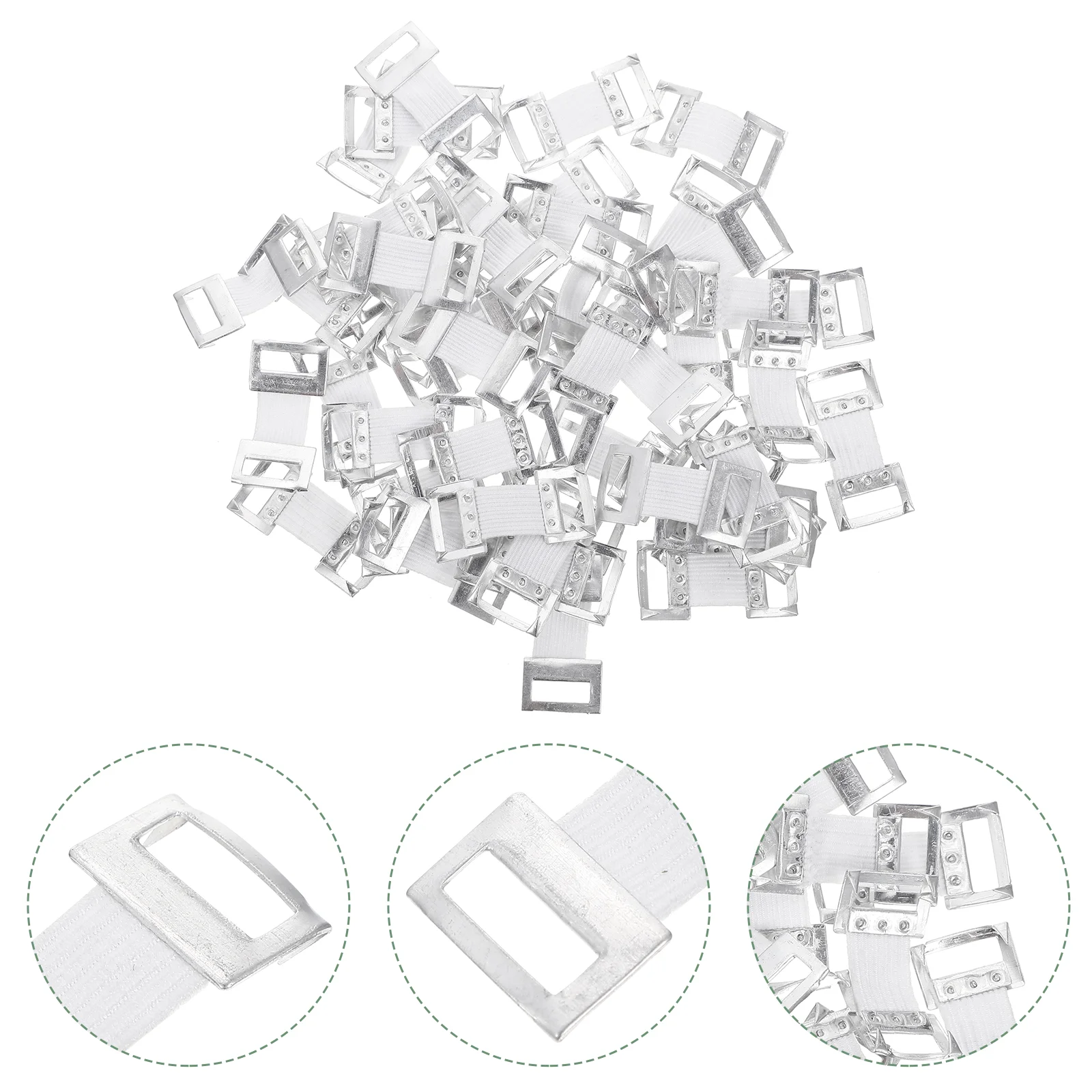 

50Pcs Clasps Wrap Metal Clips Wrap Holder Elastic Clips Wrap Clips