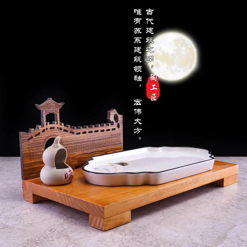 Hot Cold Dish Plate Hotel Supplies Da Dong Artistic Cuisine Creative Tableware Personalized Open-End Restaurant Table Decoration