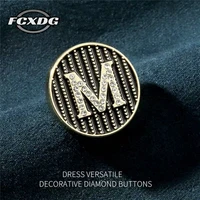 2022 new designer buttons for clothing luxury rhinestone black buttons for clothing fashion hollow out womens clothes buttons