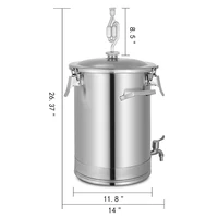 stainless wine making machine bucket fermentor 7 5 gallon flat bottom fermenter