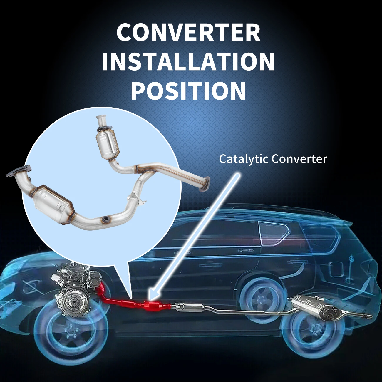 Автомобильный каталитический конвертер выхлопная система коллектор подходит