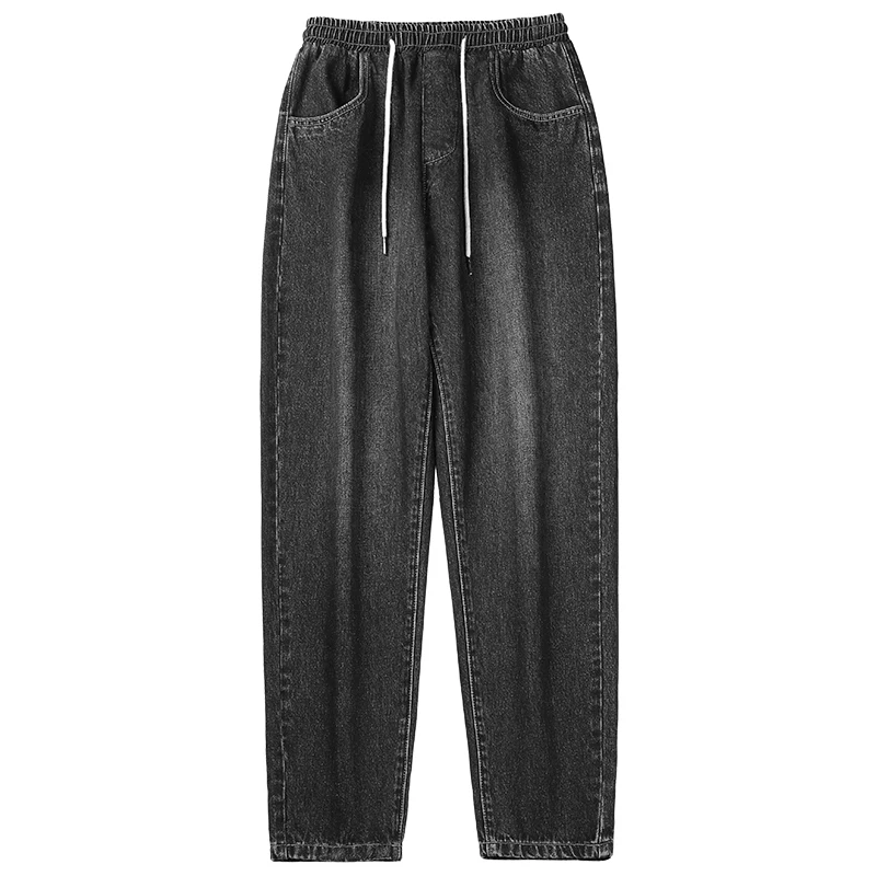 2023 Spring/Summer Ankle Loose Cotton Jeans Men's Street Casual Jogging Jeans Fashion Trend Harem Pants Men's High-End Jeans