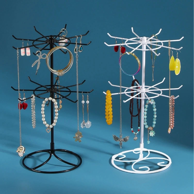 

Necklace Display Organizer Holder Rotating Durable Jewelry Rack Display Hanger