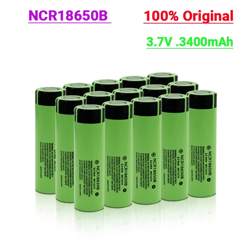 

New 18650 Battery NCR Rechargeable Battery 3.7V 3400mAh Lithium Ion Flashlight for LED Flashlights battery pack