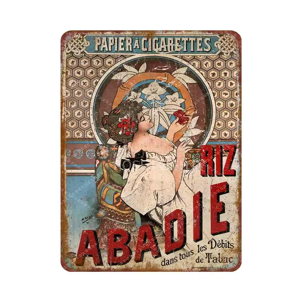 Рис Abadie металлический жестяной плакат в стиле ретро постер для украшения дома