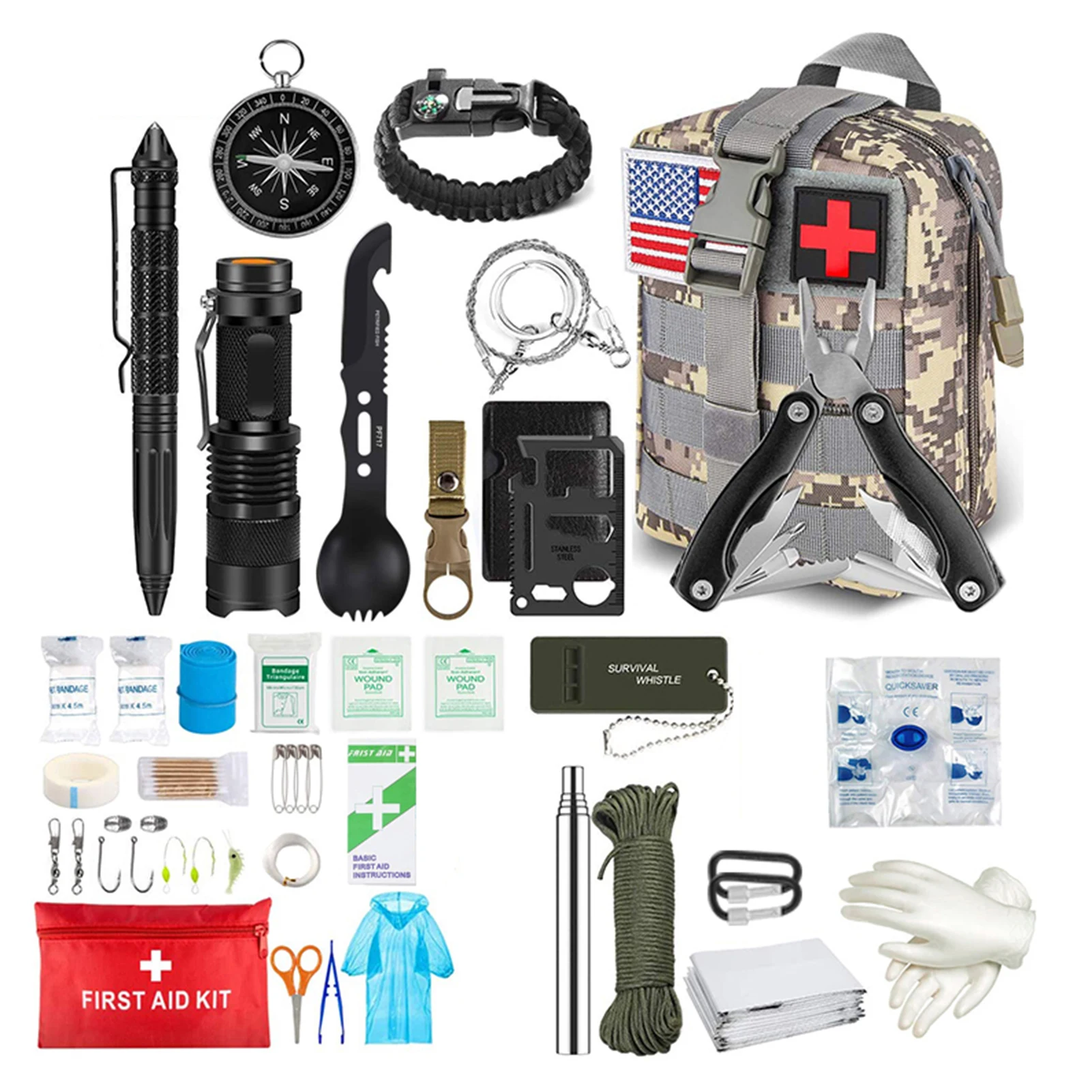 

First-aid kit Emergency Outdoor Survival Disaster First Aid Survival Kit Field Survival Equipment Outdoor Survival Disaster