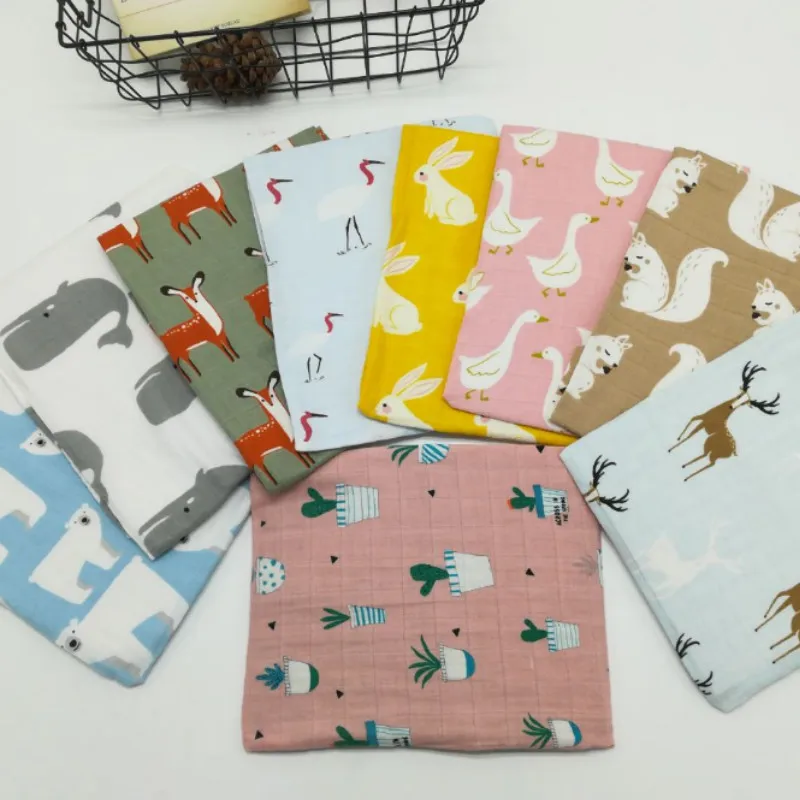 

Baby Stuff Cotton Baby Blankets Newborn Soft Organic Cotton Baby Blanket Muslin Swaddle Wrap Feeding Burp Cloth Towel Scarf