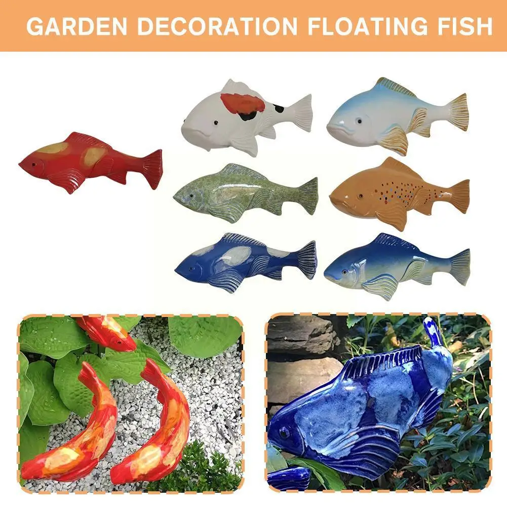 

Fish Statue Garden Stake Garden Decoration Floating Fish Figure Sculpture Colorful Fish Figure Sculpture For Garden Decorat V7x3
