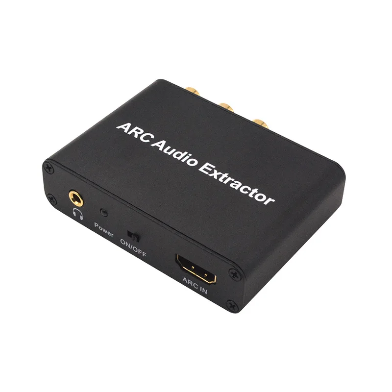 ARC Audio Adapter HD-MI Audio Extractor Digital To Analog Audio Converter DAC SPDIF Coaxial RCA 3.5mm Output 192KHz Aluminum enlarge