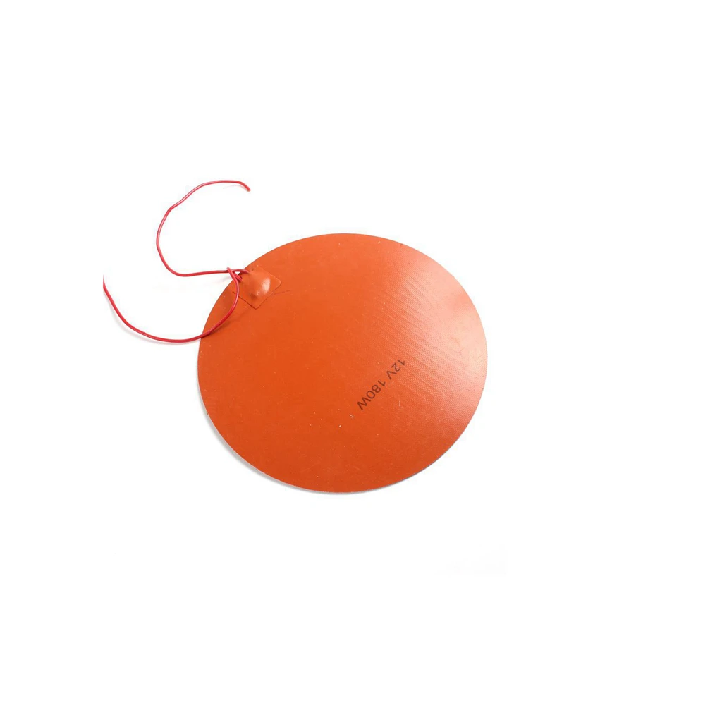 250mm Silicone Heating Pad Round Circle Rubber Heater Oil Engine Tank Mat Plate Fuel Strip Belt Water Waterproof 3D Printer | Дом и сад