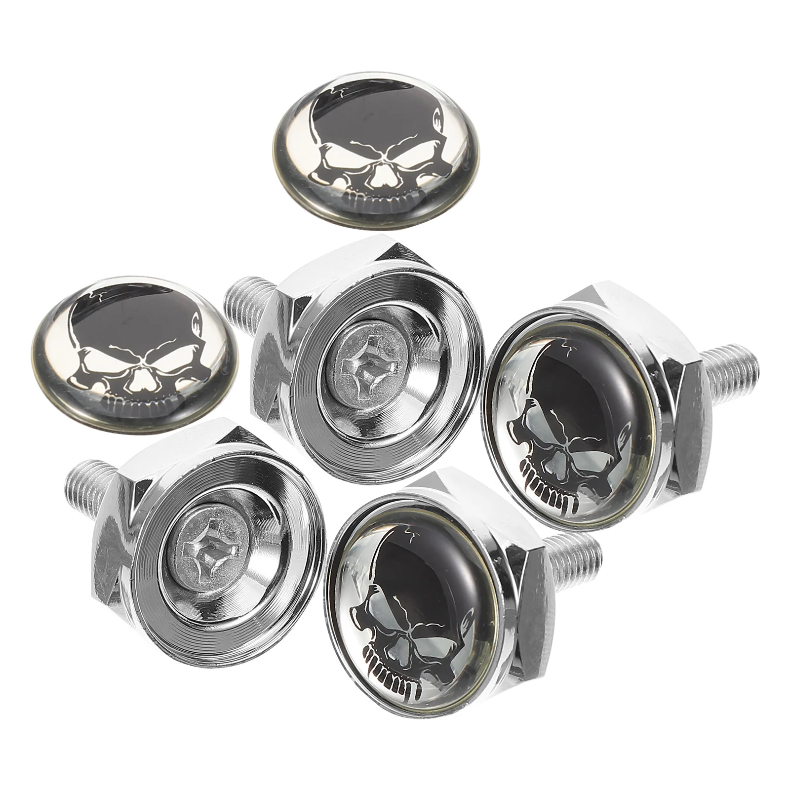 

Крепежные винты с черепом для номерного знака аксессуары для крепления автомобильного номерного знака крепежные аксессуары для нержавеющей стали