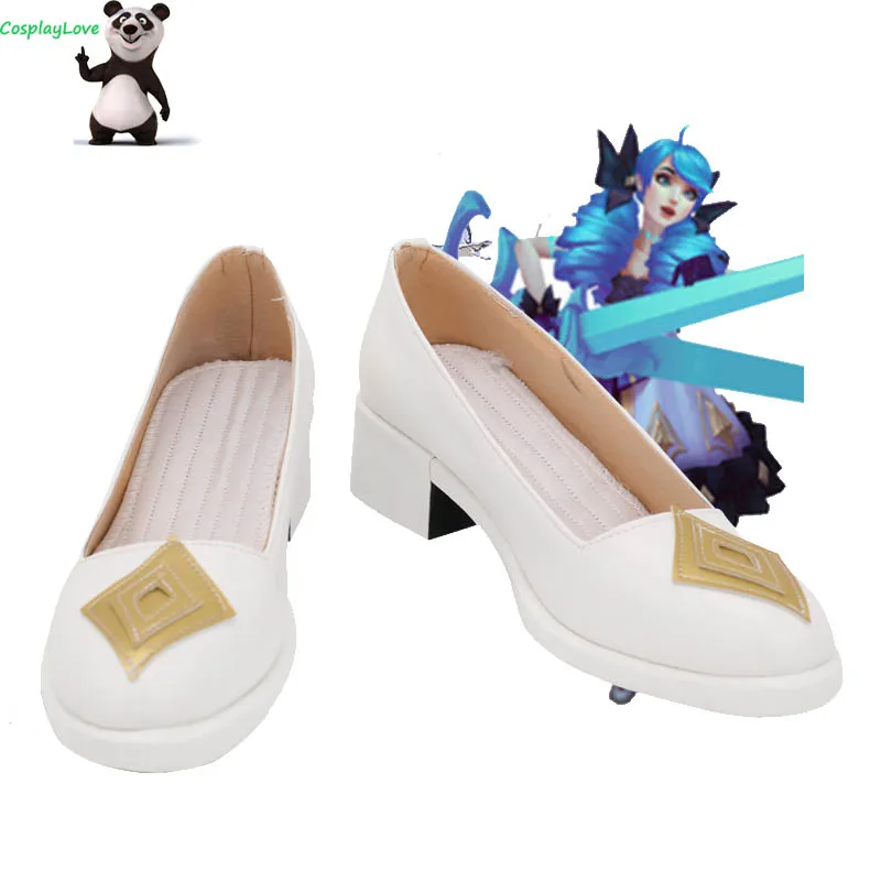 

Custom Made CosplayLove LOL Game Gwen Cosplay Shoes White Color Boot For Girls