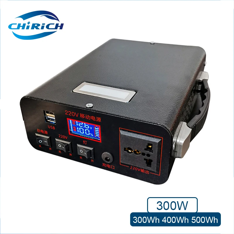 

220 В, электростанция для кемпинга, солнечный генератор, 300 Вт, Вт/ч, 40 А, аварийное хранение энергии, запасной аккумулятор, внешний аккумулятор...