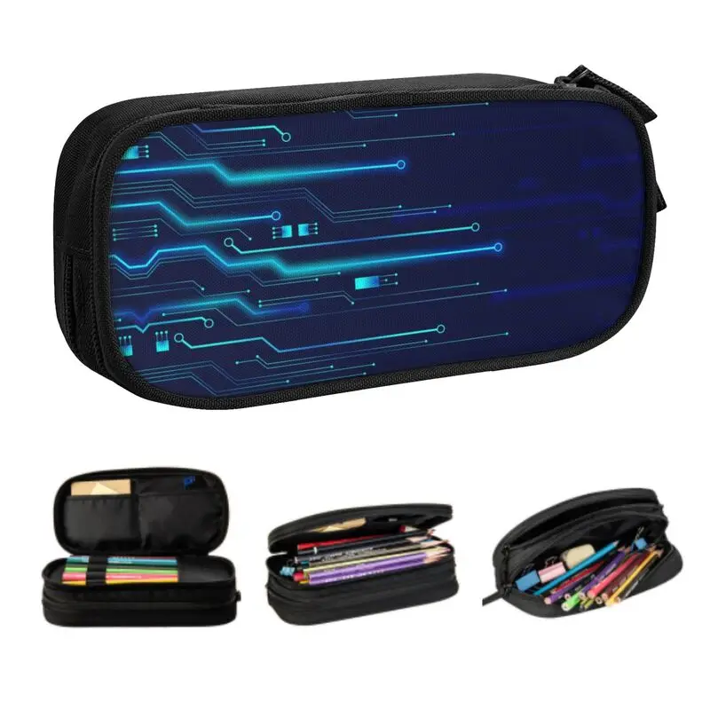 Case For Girls Boys Big Capacity Science Computer Cpu Pencil