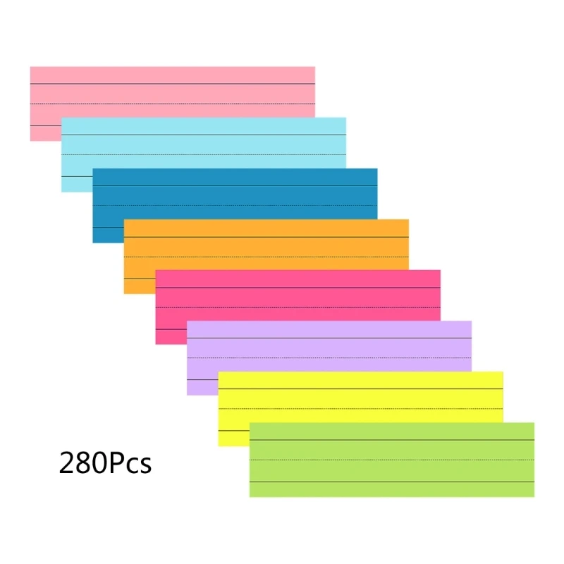 

8 Colors Sticky Notes Pads 280 Sheets Sentence Strips Sticky Notes for Spelling Self-ashesive Writing Pad 35 Sheets/Pad
