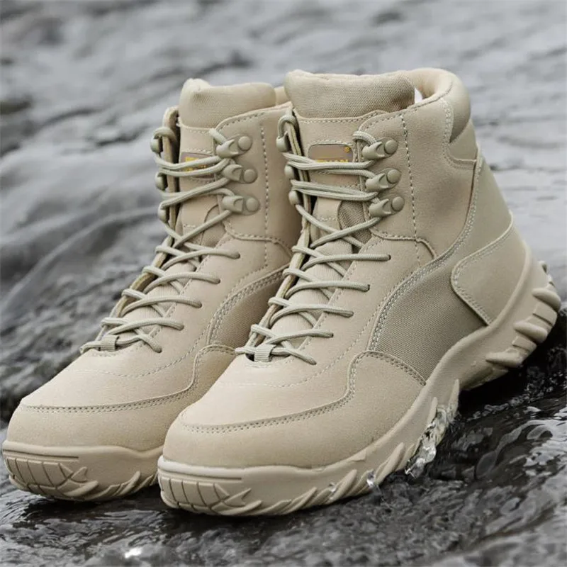 

Men Military Boots Quality Special Force Tactical Desert Combat Ankle Boats Army Work Shoes Leather Tactical Boots Men Shoes