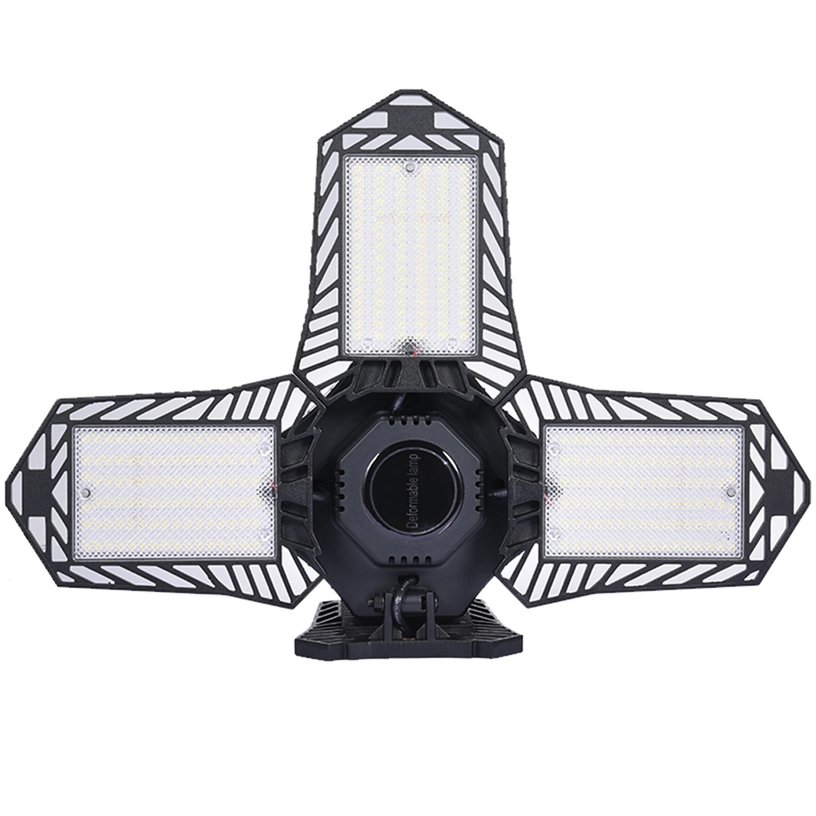 

200W LED Garage Light Deformable Fan Ceiling Lamp E27 Folding 4 Panel Industrial Lamp For Warehouse Workshop 85-265V