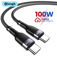 elough 100w usb c to usb type c pd cable for macbook ipad fast charging cor wire for xiaomi redmi poco x3 x4 pro realme samsung
